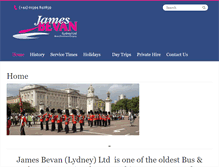 Tablet Screenshot of jamesbevancoaches.com
